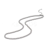 Non-Tarnish 304 Stainless Steel Cobs Chain Necklace for Men Women STAS-B039-09P-1