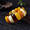 Rectangle Synthetic Amber Stretch Bracelets for Women FIND-PW0021-03-1-3