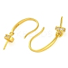 925 Sterling Silver Micro Pave Clear Cubic Zirconia Earring Hooks STER-U005-14G-2