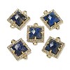 Natural Lapis Lazuli Faceted Square Links G-I375-03G-02-1