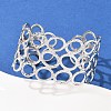 304 Stainless Steel Cuff Bangles for Women BJEW-G757-11P-3