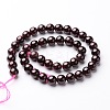 Round Natural Garnet Beads Strands X-G-D751-10mm-5