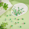 40Pcs 8 Styles Natural Mixed Gemstone Flower Charms PALLOY-TA00291-5