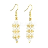 3 Pairs Oval Glass Seed Dangle Earrings EJEW-MZ00147-3