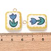 Printed Alloy with Acrylic Pendants AL-CBAE25B-02C-G-2