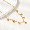 Brass Micro Pave Cubic Zirconia Star Pendant Necklaces NJEW-B157-12G-2