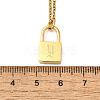 304 Stainless Steel Rolo Chain Pendant Necklaces NJEW-S444-01G-25-3