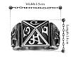 Punk Rock Style 316L Surgical Stainless Steel Square Finger Rings RJEW-BB05842-11-3