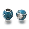 Rack Plating Alloy European Beads FIND-H005-08P-01-1