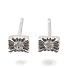 925 Sterling Silver Clear Cubic Zirconia Stud Earrings EJEW-Q030-05P-2