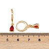 Brass Micro Pave Cubic Zirconia Teardrop Hoop Earrings EJEW-K309-18G-03-5