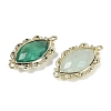 Natural Green Fluorite Faceted Horse Eye Links G-B126-02G-10-2
