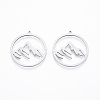 Non-Tarnish 304 Stainless Steel Pendants A-STAS-N090-LA911-1-3