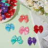 72Pcs 6 Colors Bowknot Polyester Ornament Accessories DIY-SP0003-60A-7