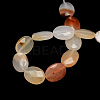 Faceted Oval Dyed Natural Red Agate Beads Strands G-R303-02-2