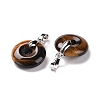 Natural Tiger Eye Pendants G-E059-01P-01-3
