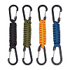 4Pcs 4 Colors Polyester Cord Braided Dog Harness Collar Leash Connector AJEW-GO0001-38-1