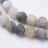 Natural Bamboo Leaf Agate Beads Strands G-J376-13F-6mm-3