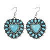 Alloy Synthetic Turquoise Dangle Earrings for Women LS-EJEW-U053-11AS-4