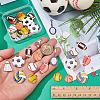 40Pcs 10 Styles Sports Goods Theme Alloy Enamel Pendants ENAM-ME0001-57-3