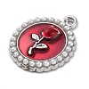 Rack Plating Alloy Enamel Pendants PALLOY-R450-04P-2