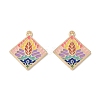 Rack Plating Alloy Enamel Pendants FIND-I038-04A-1
