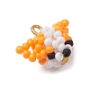 2Pcs 2 Styles Glass Seed Beaded Pendants PALLOY-MZ00474-3