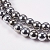 Electroplate Non-magnetic Synthetic Hematite Beads Strands G-J169A-6mm-02-3