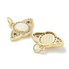 Brass Micro Pave Clear Cubic Zirconia Pendants KK-L213-037G-2