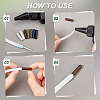 70Pcs 7 Style Plastic Aglets for Shoelaces KY-PH0001-84-4