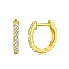 925 Sterling Silver Micro Pave Cubic Zirconia Hoop Earrings for Women EJEW-P231-71G-1