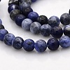 Natural Sodalite Round Beads Strands G-N0120-19-6mm-1