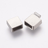 Tarnish Resistant 304 Stainless Steel Magnetic Clasps with Glue-in Ends STAS-E144-062P-4