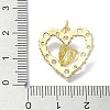Rack Plating Real 18K Gold Plated Brass Micro Pave Cubic Zirconia Pendants KK-B084-21G-3