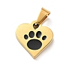 304 Stainless Steel Manual Polishing Enamel Pendants STAS-G261-20G-1