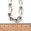 304 Stainless Steel Paperclip Chain Necklaces for Women Men NJEW-A033-02P-3