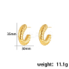 Stylish 304 Stainless Steel C-Shaped Stud Earrings ND2304-4-1