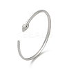 Non-Tarnish 304 Stainless Steel Snake Cuff Bangles BJEW-A003-02P-1
