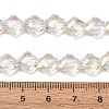 Electroplate Transparent Glass Beads Strands GL-CBA7A17-02A-05-3