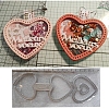 Heart Pendant Carbon Steel Cutting Dies Stencils DIY-M011-37-3