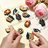 12Pcs 6 Styles Graduation Season Theme Silicone Focal Beads SIL-CJ0001-46-4