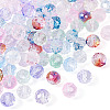 90Pcs 9 Colors Baking Paint Transparent Glass Beads GLAA-TA0003-33-2
