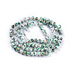 Opaque Baking Painted Glass Beads Strands GLAA-L024-A-25-3
