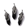 Natural Obsidian Pendants G-E059-04AS-01-1