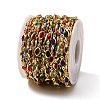 Brass Glass Oval Link Chains CHC-R001-02G-02-3