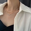 304 Stainless Steel Boston Link Chains Double Layer Necklaces LS-BJEW-K257-04G-6