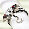 Pterosaur Alloy Enamel & Rhinestones Link Bracelets BJEW-A165-01B-3
