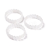 Natural Quartz Crystal Oval Beaded Stretch Bracelet G-E010-01P-2
