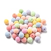 Flocky Acrylic Beads OACR-T005-27-14mm-1