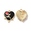 Rack Plating Alloy Enamel Pendants ENAM-O050-05G-A-1